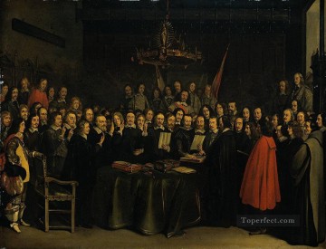 Filippino Lippi Painting - Borch II Gerard ter The Ratification of the Treaty of Munster 15 May 1648 Christian Filippino Lippi